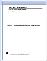 Honor Your Heroes Unison choral sheet music cover